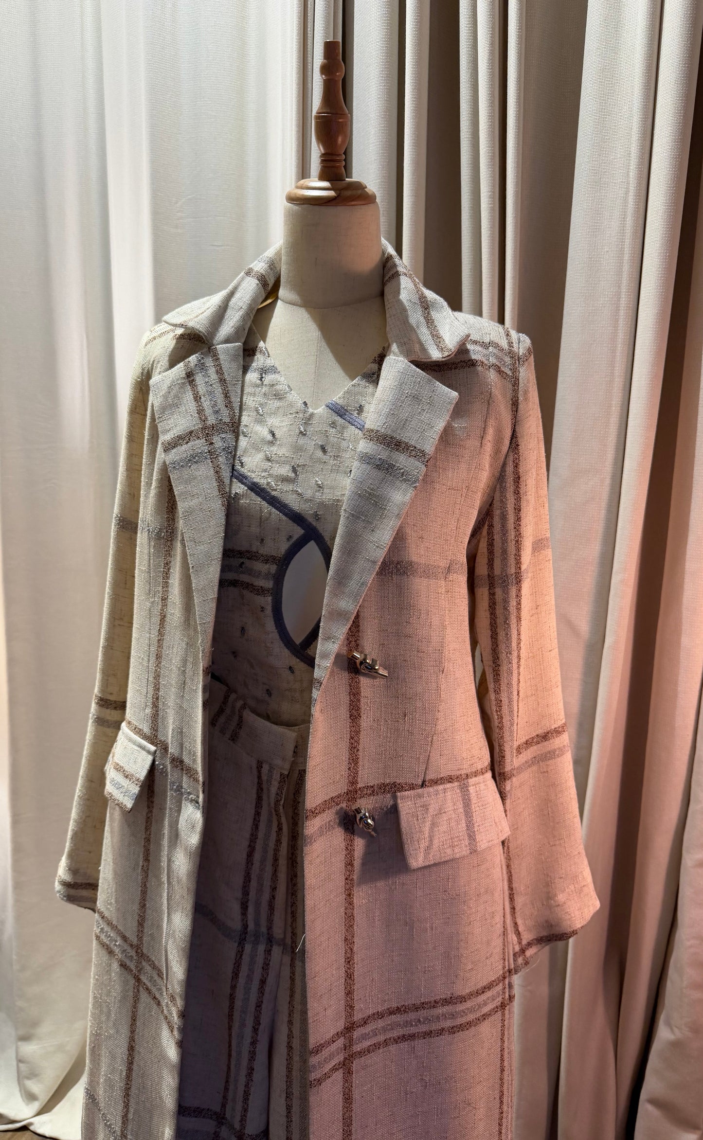 Sand Plaid Set
