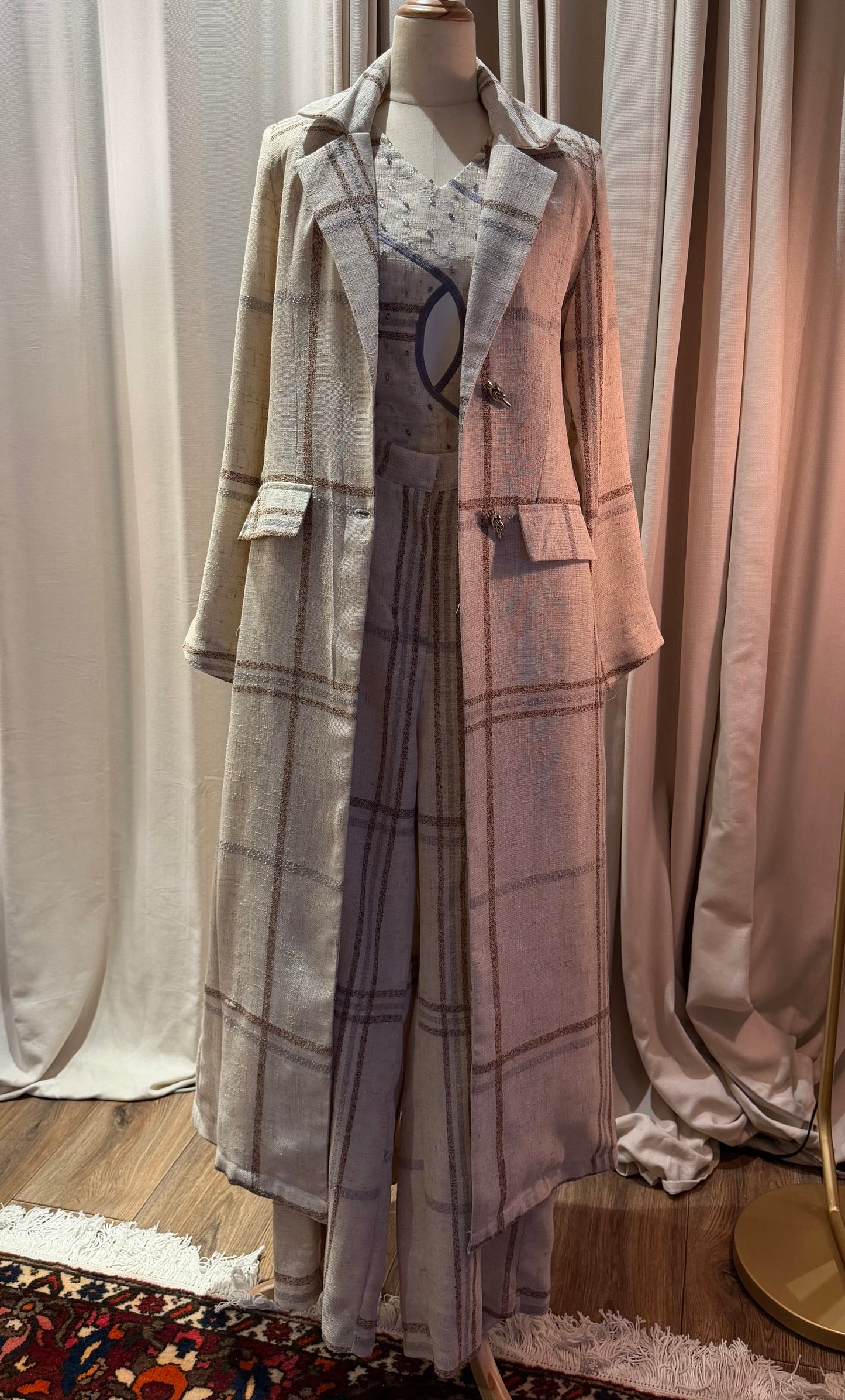 Sand Plaid Set